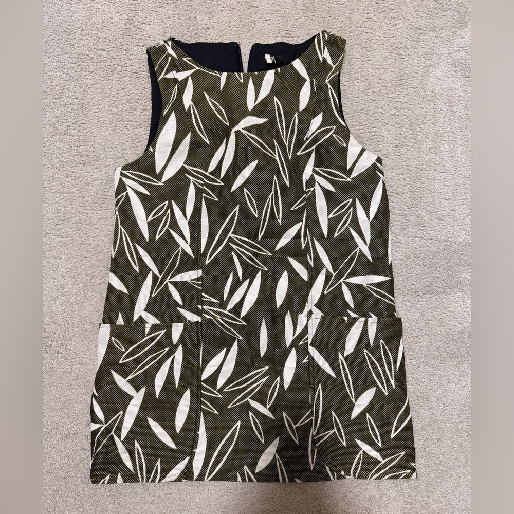 Topshop Leaf Print Tunic Top with Pockets - Size 4